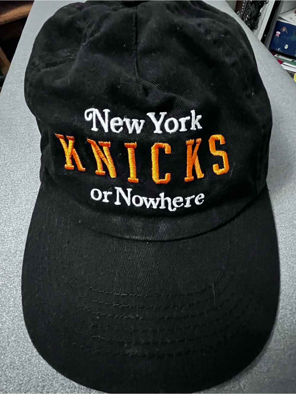 New York or Nowhere x New York Knicks Embroidered Baseball Cap